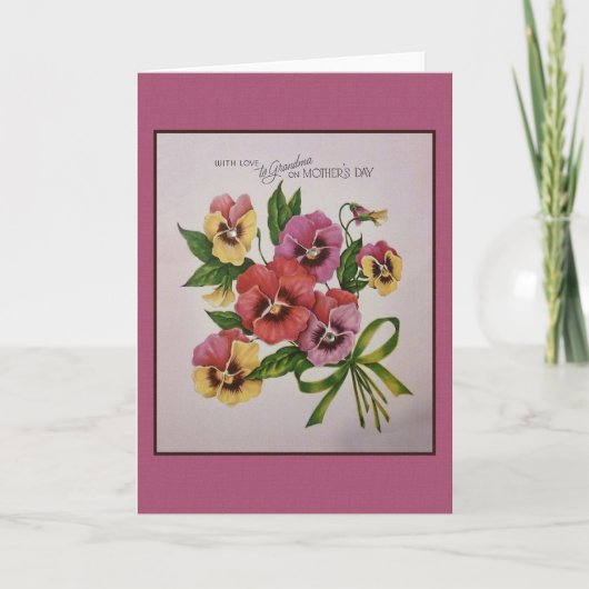 Vintage Oma-Muttertagskarte Karte (Vorderseite)