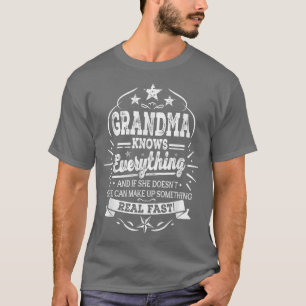Vintage Oma weiß alles, was Frauen lustig Mothe T-Shirt