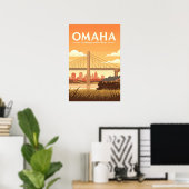 Vintage Omaha Nebraska Poster (Heimbüro)