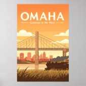 Vintage Omaha Nebraska Poster (Vorne)