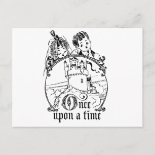 Vintage-Once-Upon-a-Time-Bekleidung, Dekorationen Postkarte