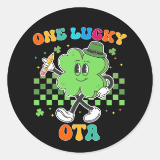 Vintage One Lucky Ota St. Patrick Tag Schule Sofor Runder Aufkleber