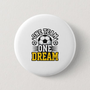 Vintage One Team One Dream Fußball-Shirt-Design_1 Button
