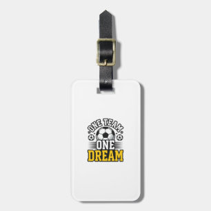 Vintage One Team One Dream Fußball-Shirt-Design_1 Gepäckanhänger