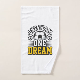Vintage One Team One Dream Fußball-Shirt-Design_1 Handtuch
