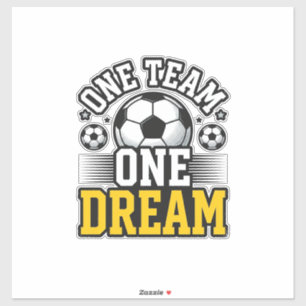 Vintage One Team One Dream Fußballtrikot Design_1 Aufkleber
