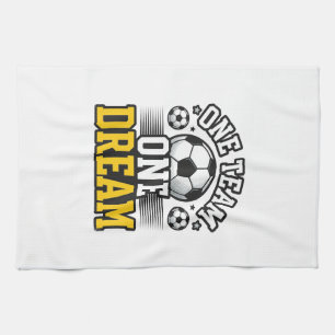 Vintage One Team One Dream Fußballtrikot Design_1 Geschirrtuch