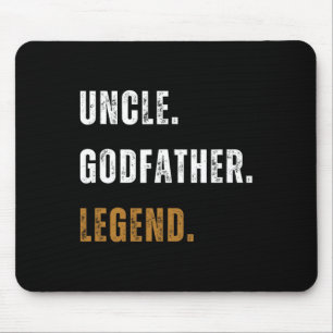Vintage Onkel Pate Legende Lustig Neuer Onkel Dick Mousepad