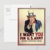 Vintage Onkel Sam Postkarte (Vorne/Hinten)