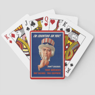 Vintage-Onkel-Sam-Sicherheits-Spielkarten Spielkarten