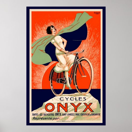 Vintage Onyx Fahrradwerbung Poster (Vorne)