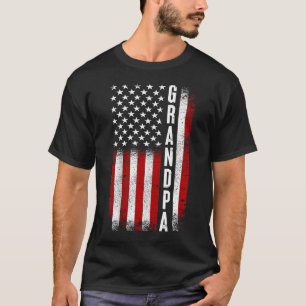 Vintage Opa patriotische amerikanische USA-Flagge T-Shirt