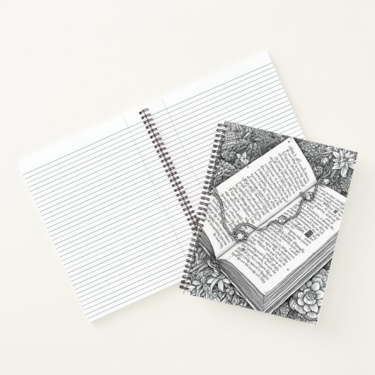 Vintage Open Book Sketch Journal Notizblock (Innenseite)