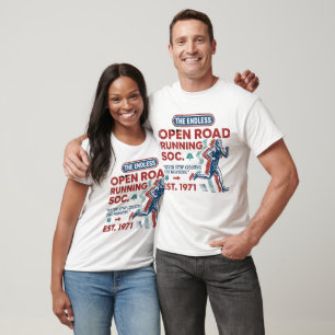 Vintage Open Road Running Club Retro Runner T-Shir T-Shirt