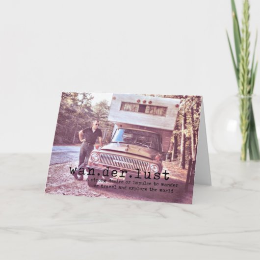 VINTAGE OPEN STRASSENGrußkarte Dankeskarte (Vorderseite)