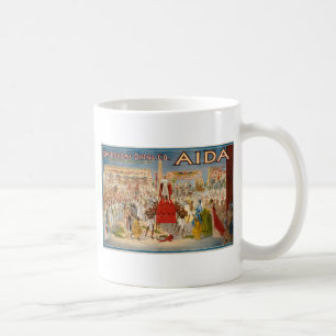 Vintage Oper Aida Grafik Kaffeetasse