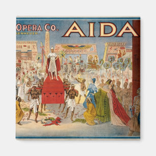 Vintage Oper Aida Grafik Magnet