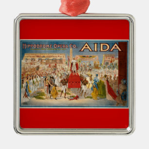 Vintage Oper Aida Grafik Ornament Aus Metall