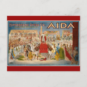 Vintage-Oper-Aida-Kunstwerk Postkarte