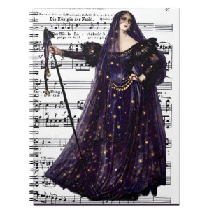 Vintage-Oper-Gotik-Königin-der-Nacht-Kunst Notizblock