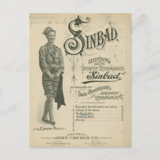 Vintage Oper Sinbad Postkarte