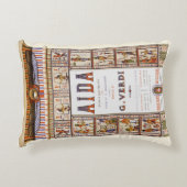 Vintage Opernmusik, ägyptische Aida von Verdi Dekokissen (Vorderseite)