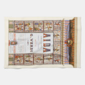 Vintage Opernmusik, ägyptische Aida von Verdi Geschirrtuch (Horizontal)