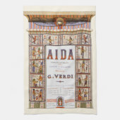 Vintage Opernmusik, ägyptische Aida von Verdi Geschirrtuch (Vertikal)