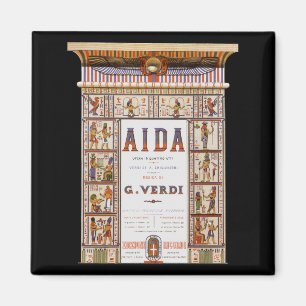 Vintage Opernmusik, ägyptische Aida von Verdi Magnet
