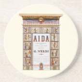 Vintage Opernmusik, ägyptische Aida von Verdi Sandstein Untersetzer (Vorne)