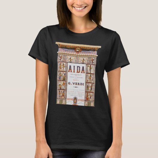 Vintage Opernmusik, ägyptische Aida von Verdi T-Shirt (Vorderseite)