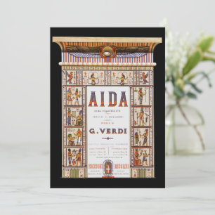 Vintage Opernmusik Aida von Verdi Party-Einladung Einladung