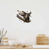 Vintage Opossum-Illustration Poster (Küche)