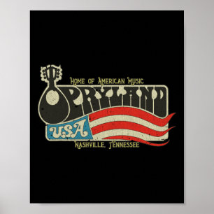 Vintage Opryland USA 1972 Tennessee 70er Spezial-W Poster
