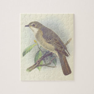 Vintage-Optik, Vogel auf einem Ast sitzend Puzzle