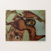Vintage Orang-Utans auf einem Baum Puzzle (Horizontal)