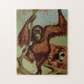 Vintage Orang-Utans auf einem Baum Puzzle (Vertikal)