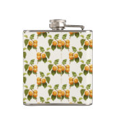 Vintage Orange Apricots Aquarell Zeichnend Flachmann (Rückseite)