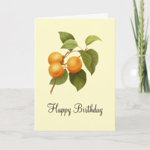 Vintage Orange Aprikosen Aquarell Geburtstag Karte