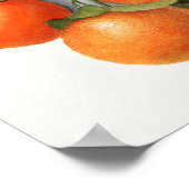Vintage Orange Aquarelldarstellung Poster (Ecke)
