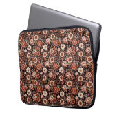 Vintage Orange Blumenverpackungspapier Laptopschutzhülle (Vorderseite Links)