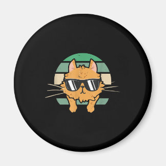 Vintage Orange Cat Lover Sonnenbrille Geschenk Magnet