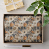 Vintage Orange Fall Blume Seidenpapier (Geschenk)