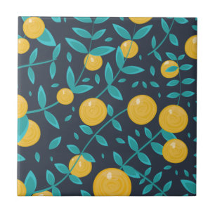 Vintage Orange Frucht Fliese
