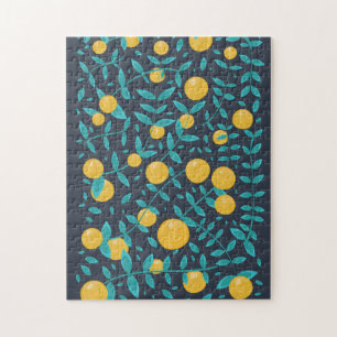 Vintage Orange Frucht Puzzle