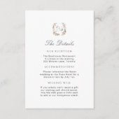 Vintage Orange Garden Hochzeitsdetails einfügen Begleitkarte (Vorderseite)