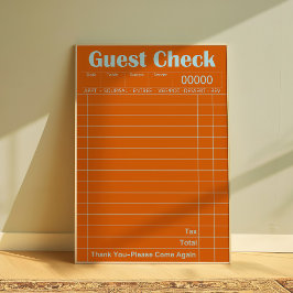 Vintage Orange Gastgeber-Check-Poster Poster