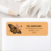 Vintage Orange Monarch Butterfly Fall Adresse (Insitu)