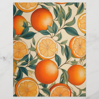 Vintage Orange Muster Schreibpapier