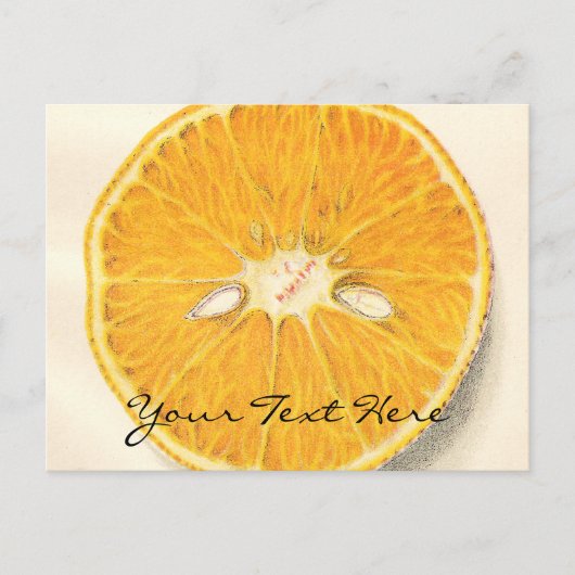 Vintage Orange Postkarte (Vorderseite)
